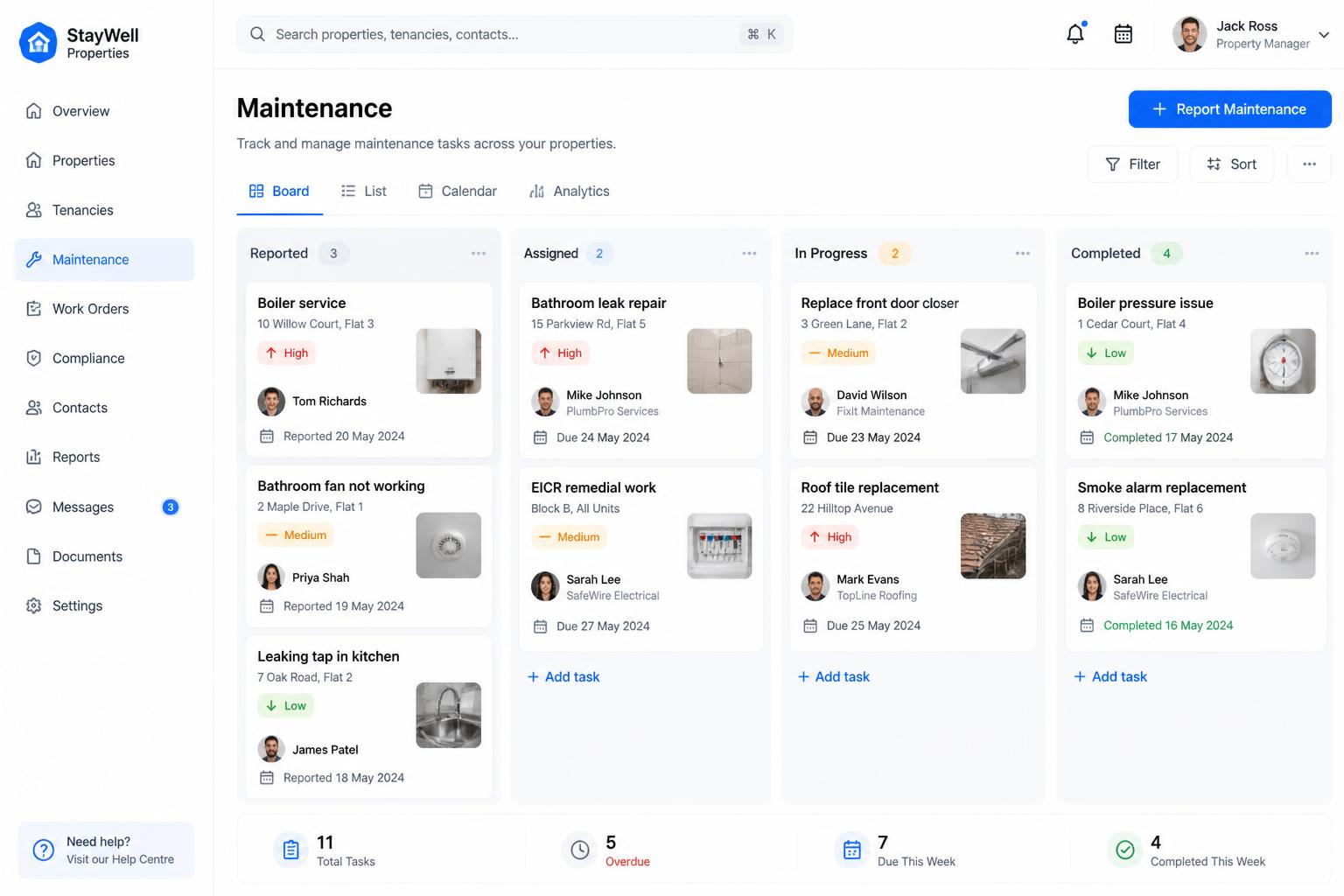 Maintenance Workflows